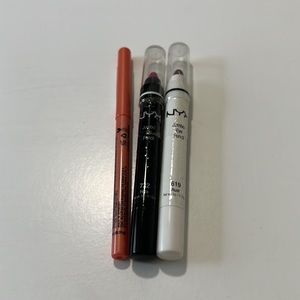 Set 3 NYX  1 Jumbo Lip Pencil 722 Hera 1 Eye Pencil 619 Rust 1 Lip Liner MPL07